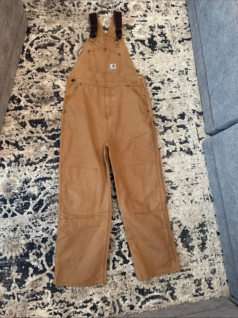 Carhartt Brown Kids Duck Canvas Overalls